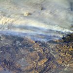 Southern California wildfires captured from the International Space Station. Image Credit: NASA Johnson